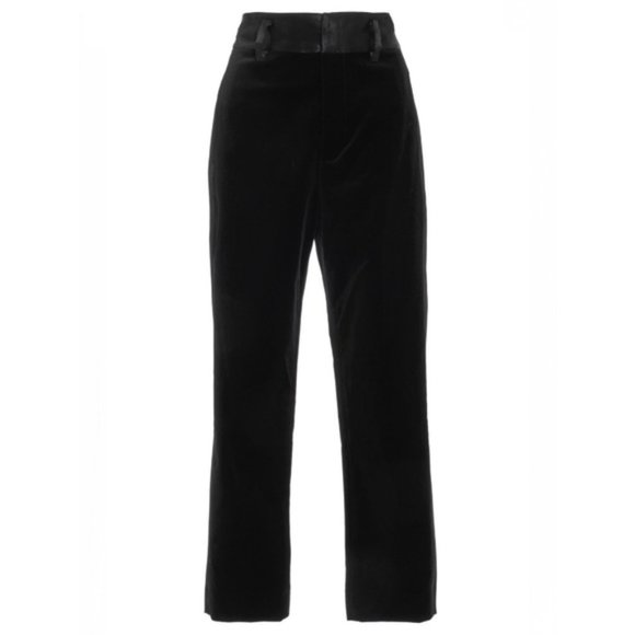 NWT FRAME Velvet Tux Straight-Legs Pants - Picture 8 of 8